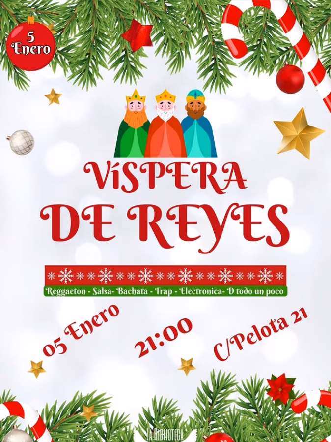 Fiesta "Víspera de Reyes" en la discoteca La Biblioteca de Vegueta, Las Palmas.