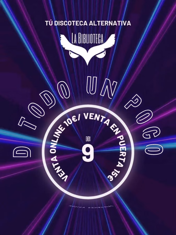 Fiesta - "D todo un poco" libre en la discoteca La Biblioteca de Vegueta, Las Palmas.