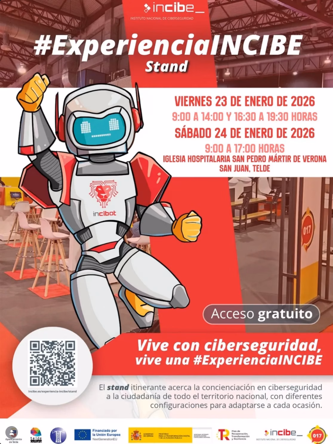 Jornadas - ExperienciaINCIBE, para acercar la ciberseguridad a la ciudad, en la Ermita San Pedro Mártir de Verona, Telde, Gran Canaria.