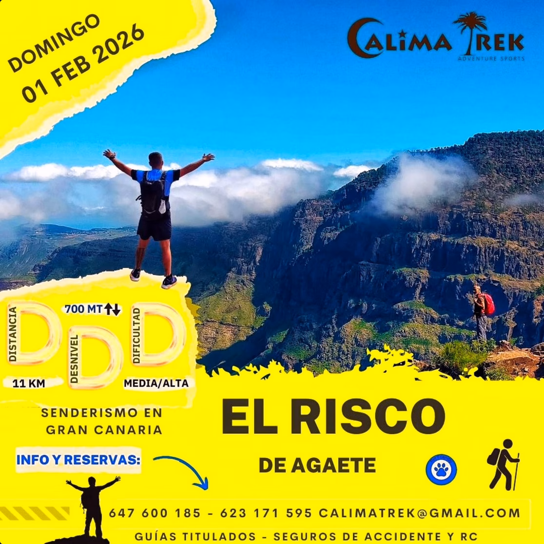 Ruta de Senderismo - El Risco de Agaete, Gran Canaria, con Calima Trek.