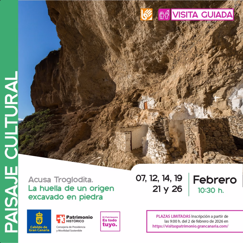 Visita guiada - Acusa Troglodita "La huella de un origen excavado en piedra" de Patrimonio Vivo, en Las Palmas de Gran Canaria.