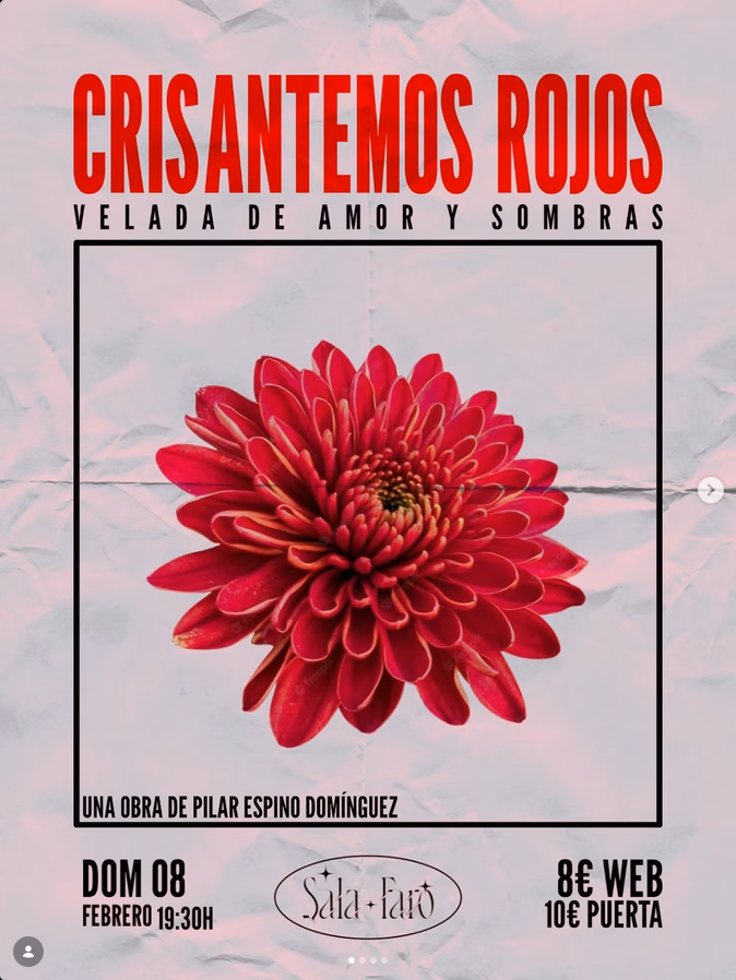 Teatro - "Crisantemos rojos" en Sala Faro, Las Palmas de Gran Canaria.