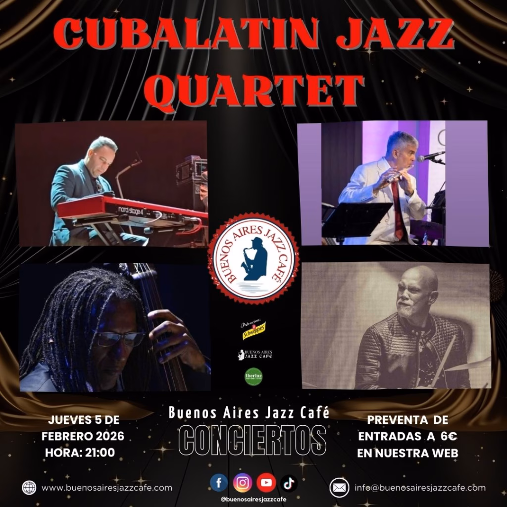 Concierto - Cubalatin Jazz Quartet en Buenos Aires Jazz Café, Las Palmas de Gran Canaria.