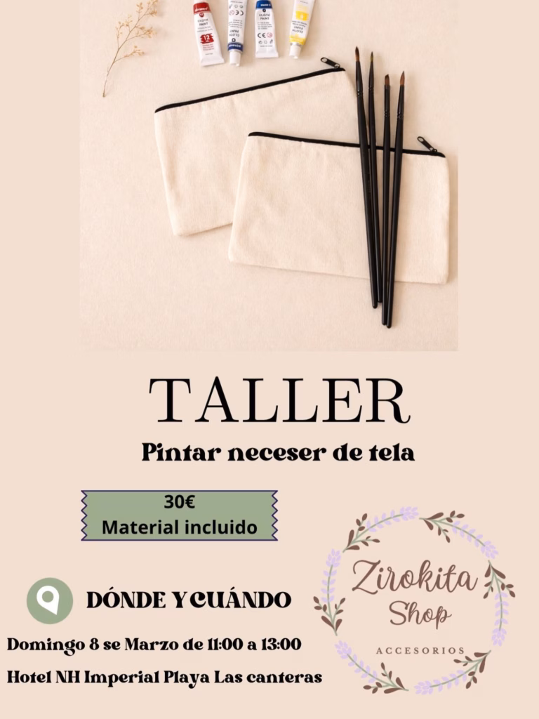 Taller de Pintura de Neceser de Tela en Las Palmas