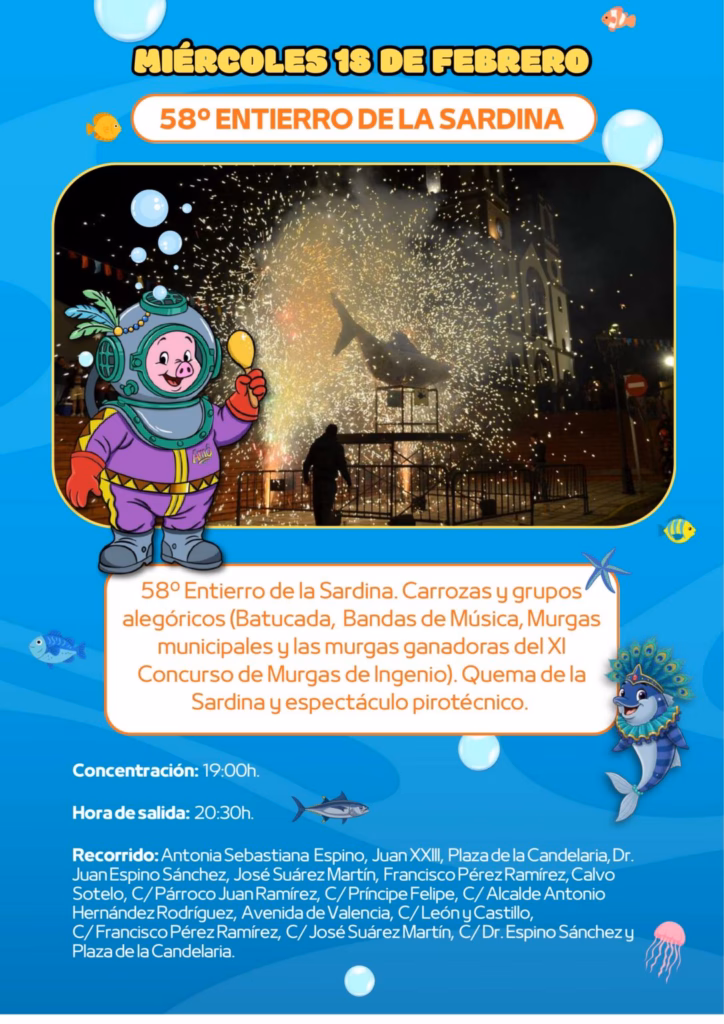Carnaval - Programa del Carnaval de Día de Ingenio, Gran Canaria, del 18 de febrero
