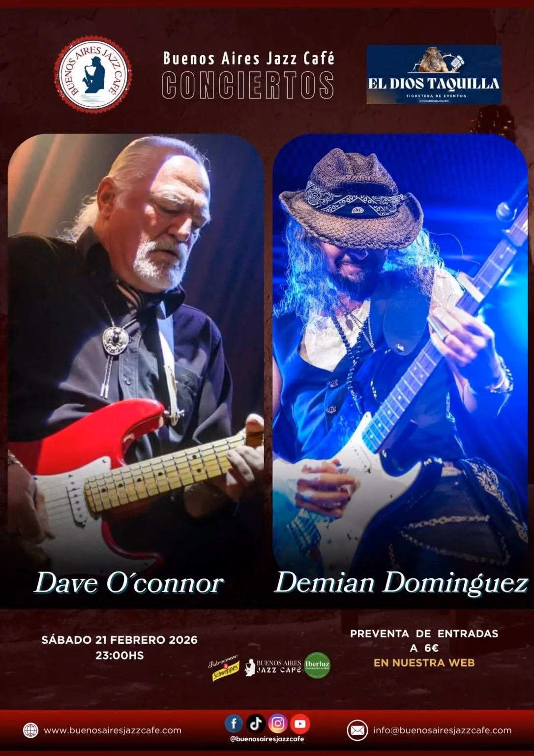 Concierto Baires - Gran Noche de Rock and Blues en Buenos Aires Jazz Café, Las Palmas de Gran Canaria.