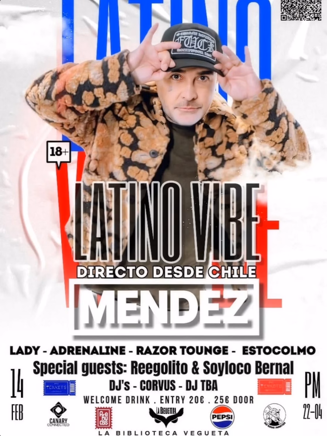 Fiesta - "Latino Vibe con Dj Mendez" en la discoteca La Biblioteca de Vegueta, Las Palmas.