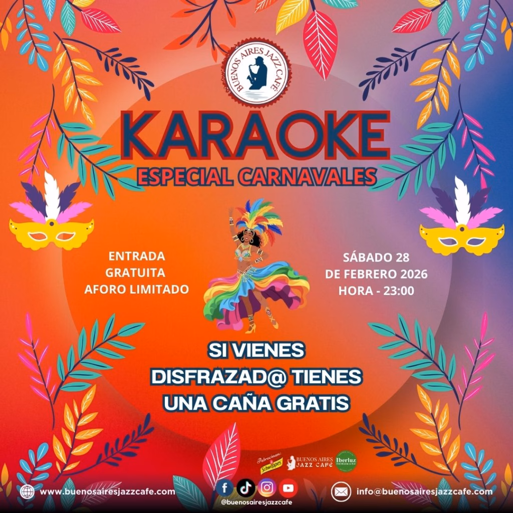 Karaoke Baires Especial Carnaval en Buenos Aires Jazz Café, Las Palmas de Gran Canaria.