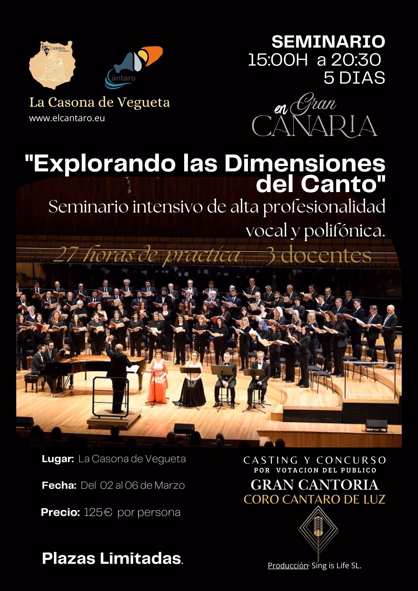 Seminario - Explorando las Dimensiones del Canto en la Casona de Vegueta, Las Palmas de Gran Canaria.