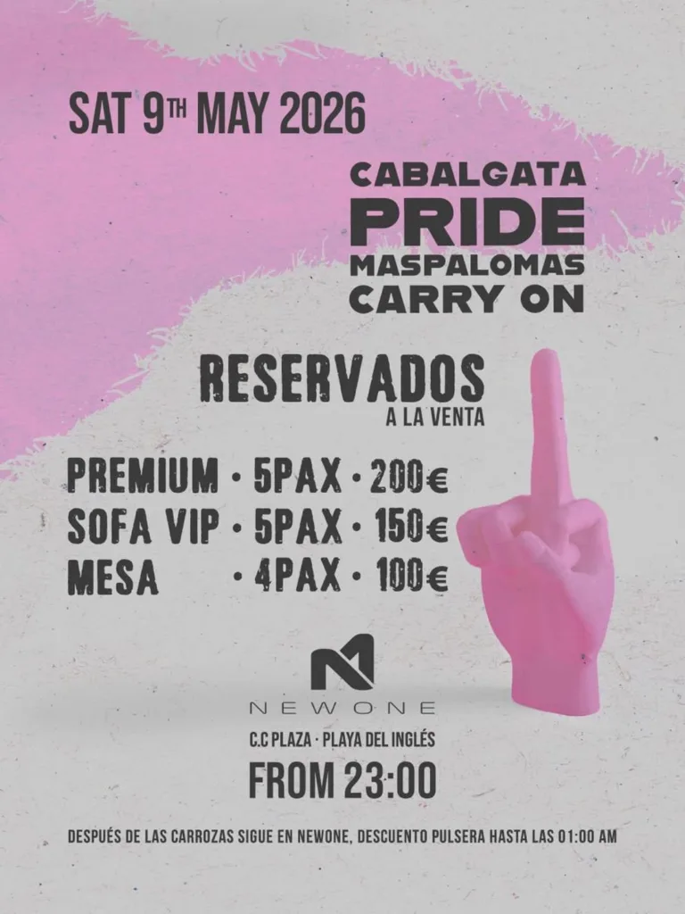 Fiesta Cabalgata Pride Maspalomas: Carry On en NEWONE