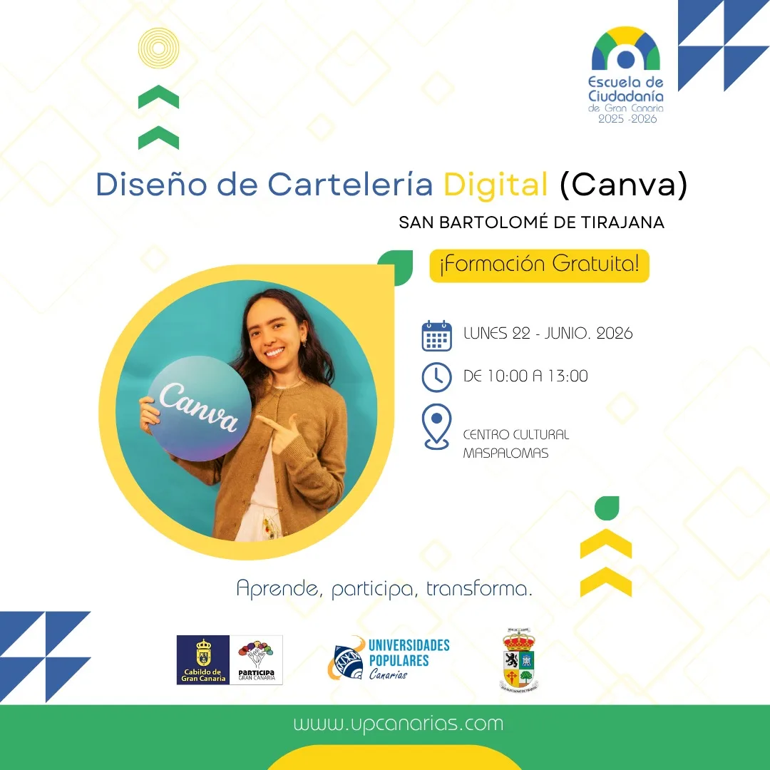 Taller Canva en San Bartolomé de Tirajana | 22 Junio 2026