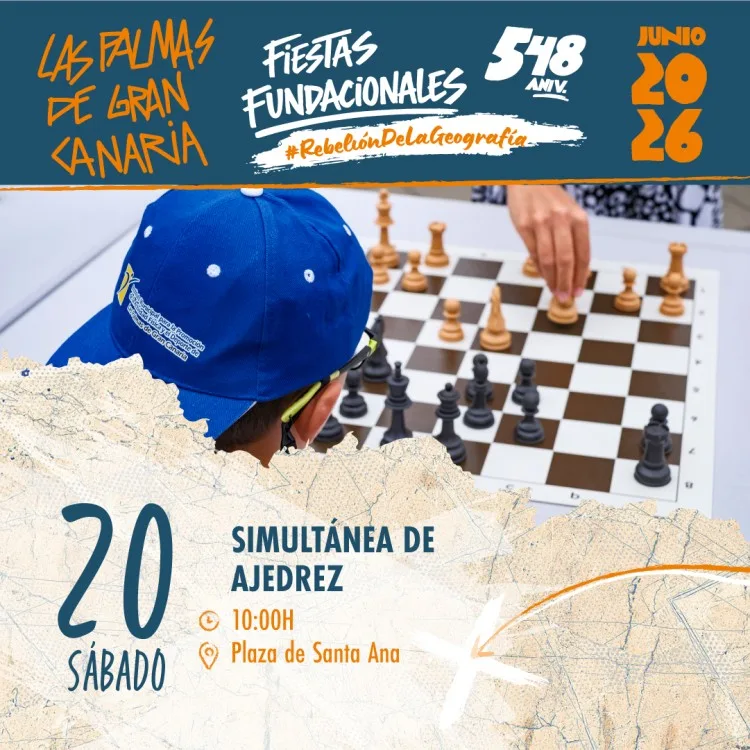 Simultánea de ajedrez en Plaza de Santa Ana