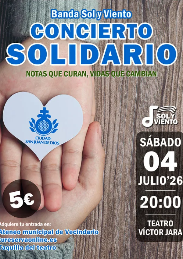 Concierto solidario Banda Sol y Viento en Vecindario