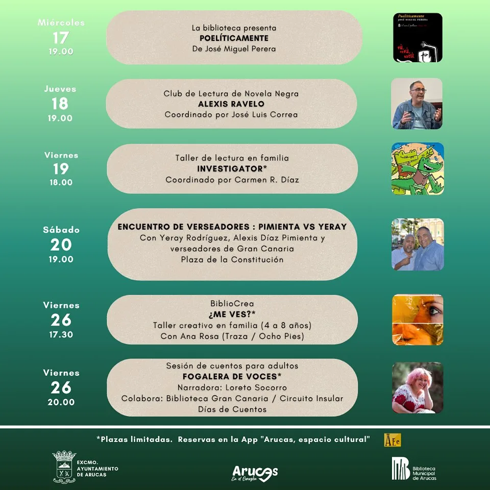 Programación biblioteca de Arucas Junio