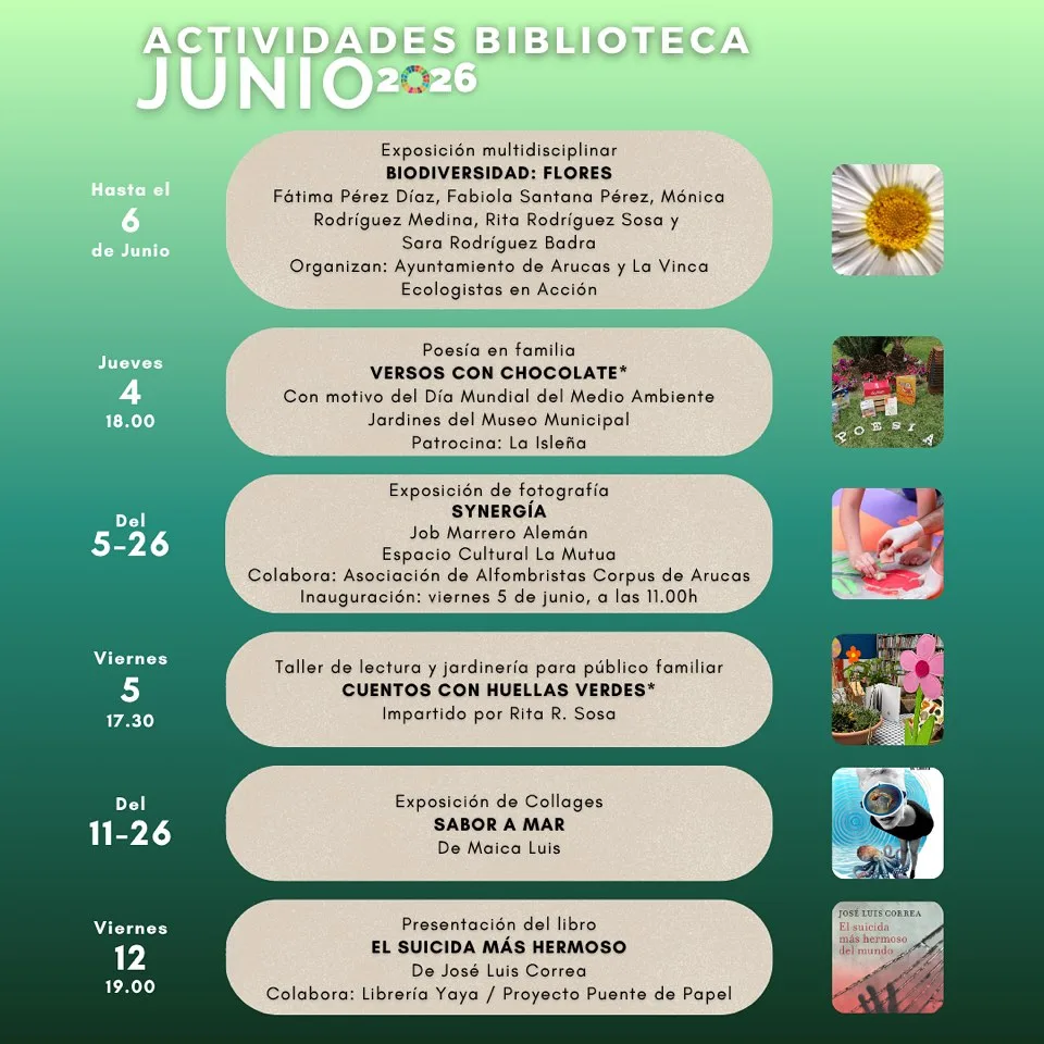 Presentación del Libro "El Suicida mas hermoso" en la Biblioteca Municipal de Arucas, Gran Canaria.