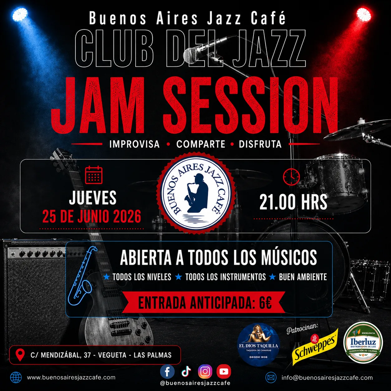 Jam Session en Buenos Aires Jazz Café - Eventos Gran Canaria