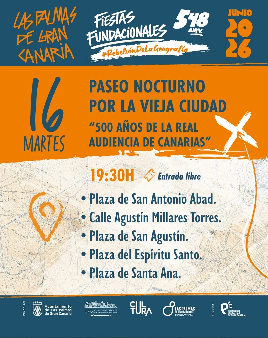 Visita Guiada — Paseo Nocturno por el Barrio de Vegueta, Las Palmas de Gran Canaria.