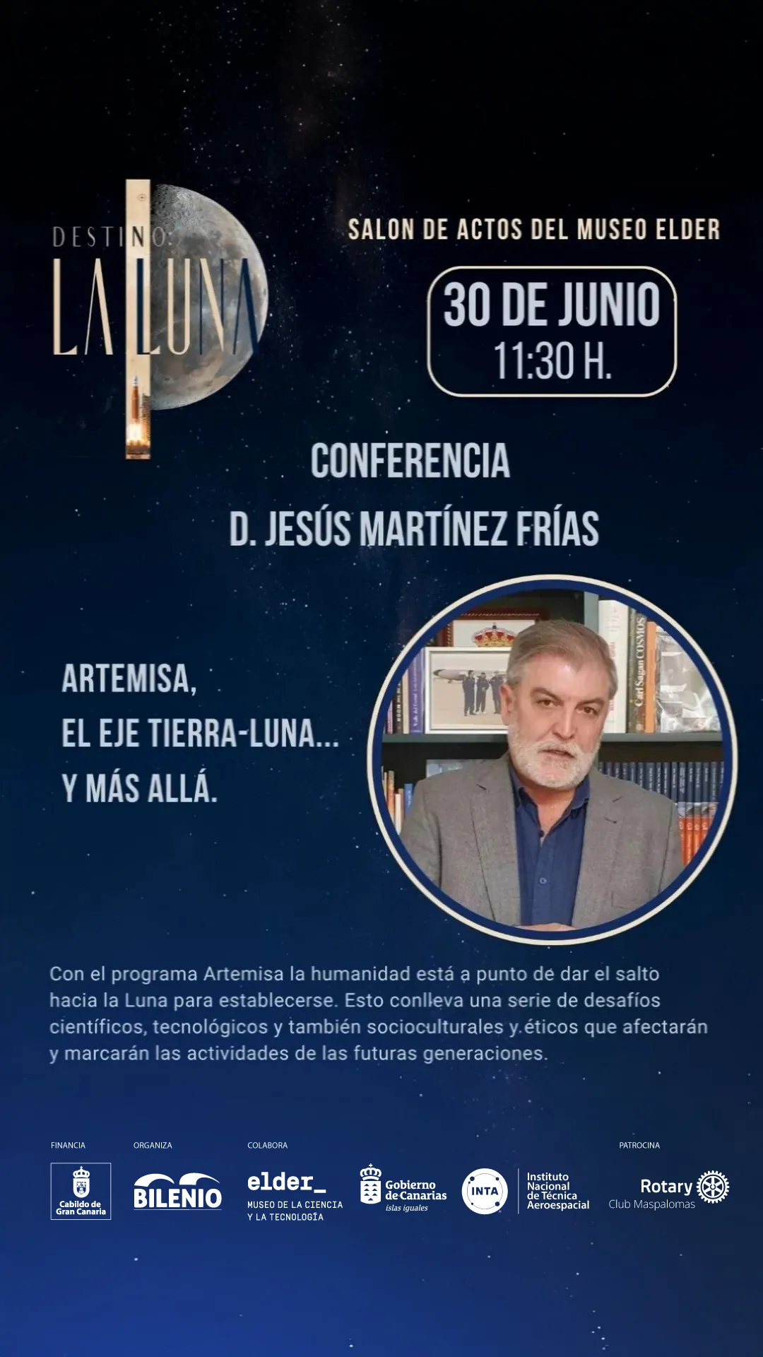Charla – «Artemisa, el eje Tierra-Luna… y más allá»