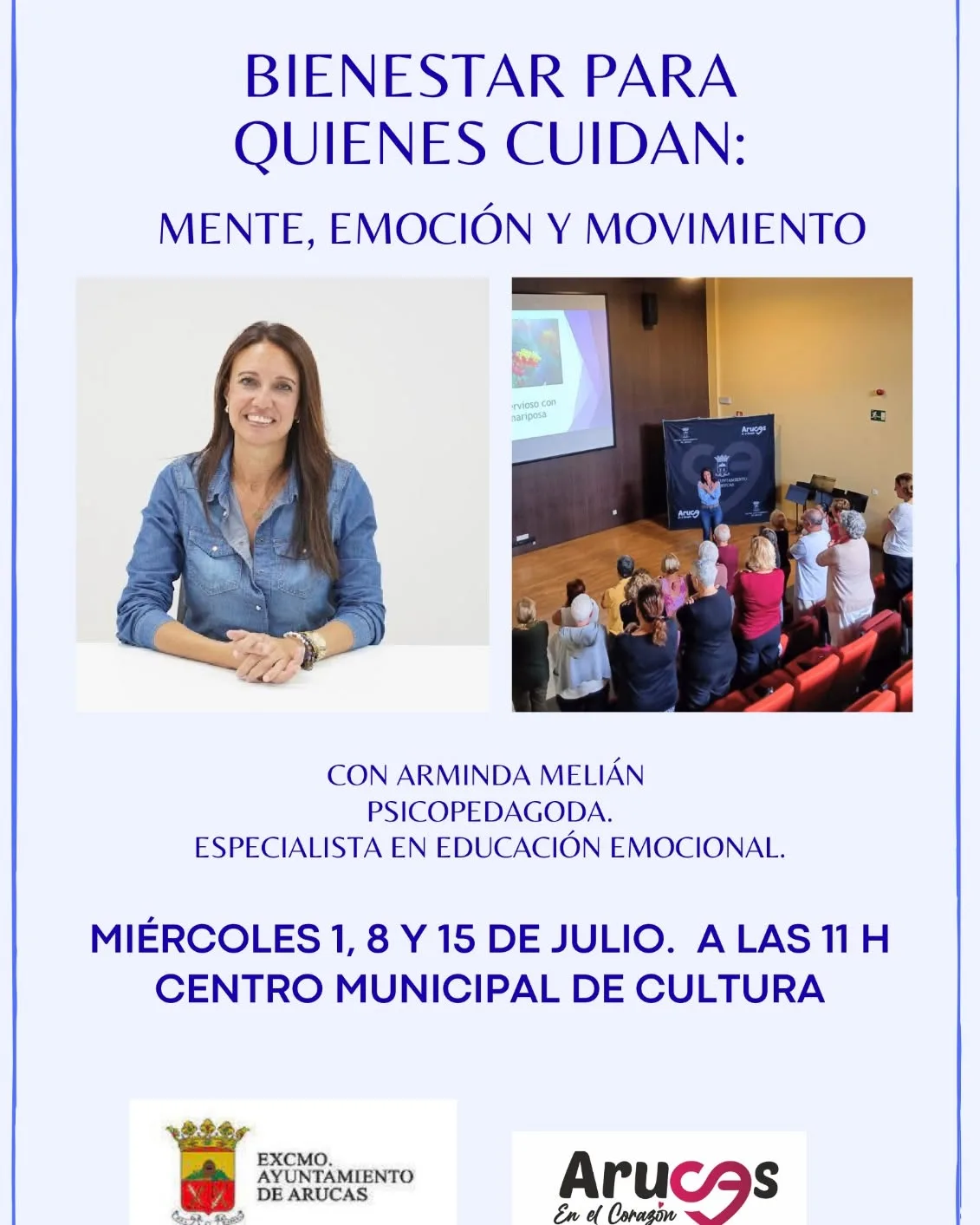 Charla de bienestar para quienes cuidan en Arucas