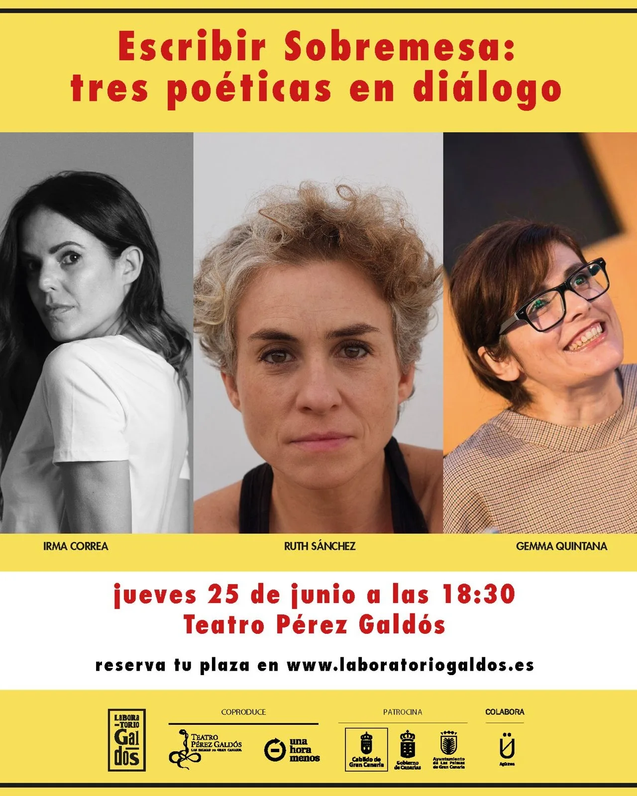 Charla – «Escribir Sobremesa: tres poéticas en diálogo»