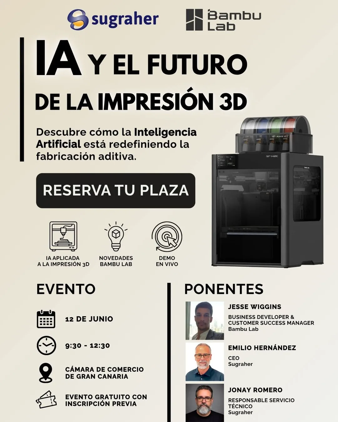 Charla IA y futuro de la impresión 3D en Gran Canaria