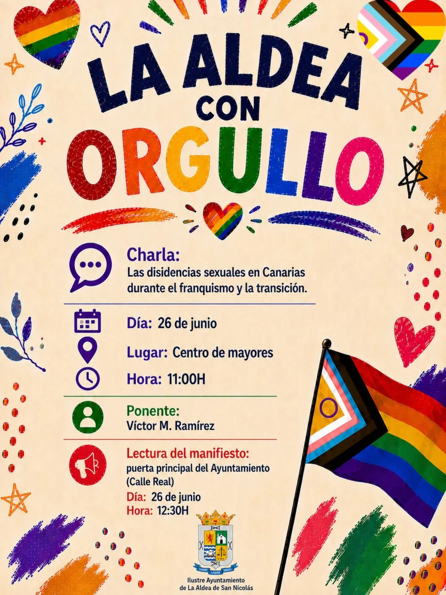 Charla La Aldea con Orgullo en Centro de Mayores