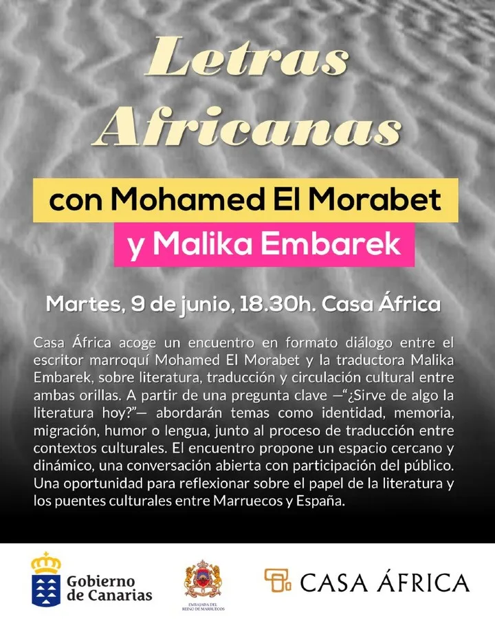 Charla - «Letras Africanas con Mohamed El Morabet y Malika Embarek»