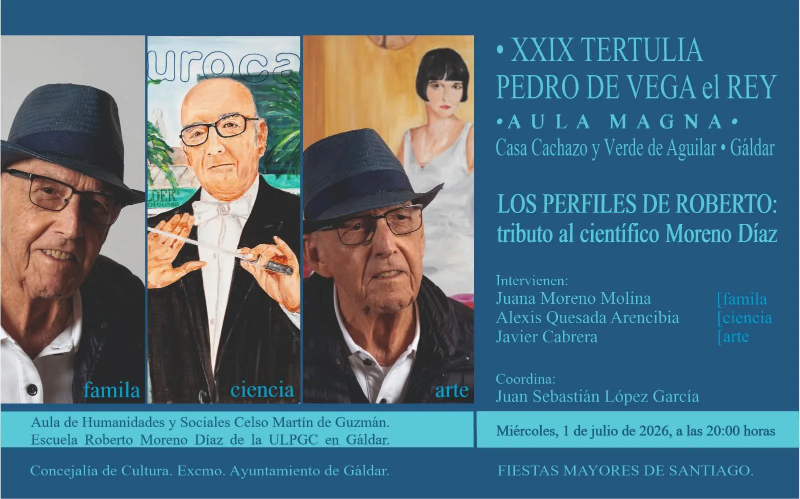 Tertulia tributo a Roberto Moreno Díaz en Gáldar