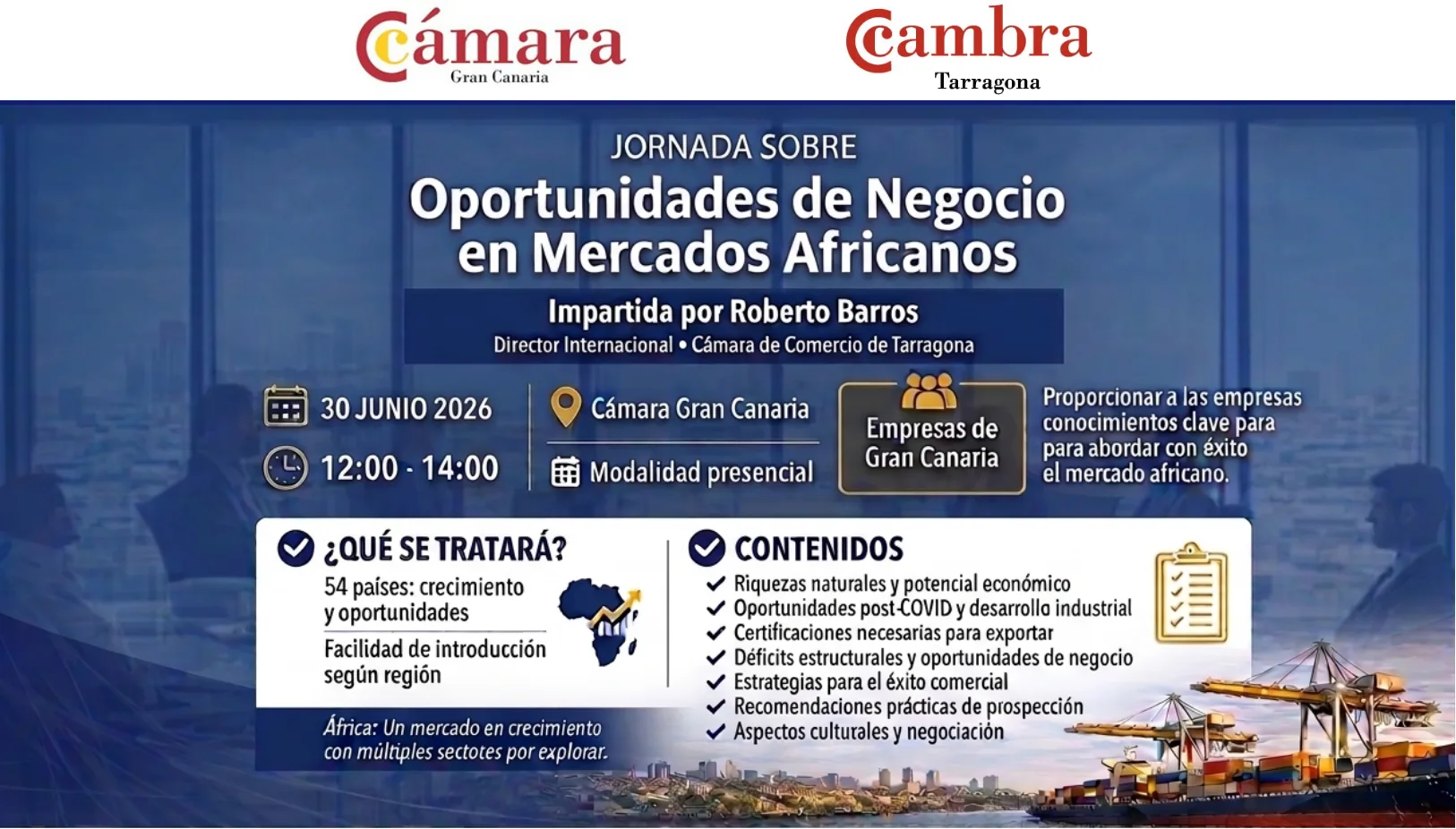 Charla sobre mercados africanos en Gran Canaria