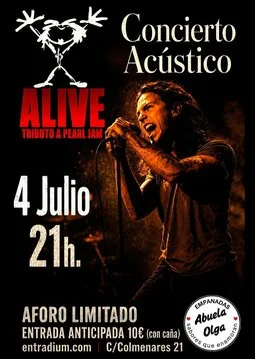 Alive tributo a Pearl Jam en acústico - Eventos Gran Canaria