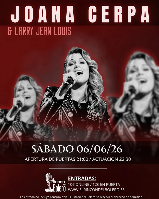 Concierto – «Boleros y canciones: Joana Cerpa»