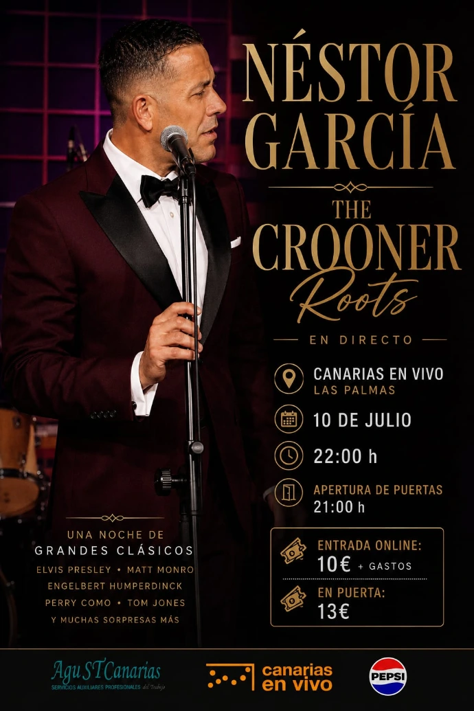 Concierto - Néstor García: The Crooner Roots en Canarias en Vivo