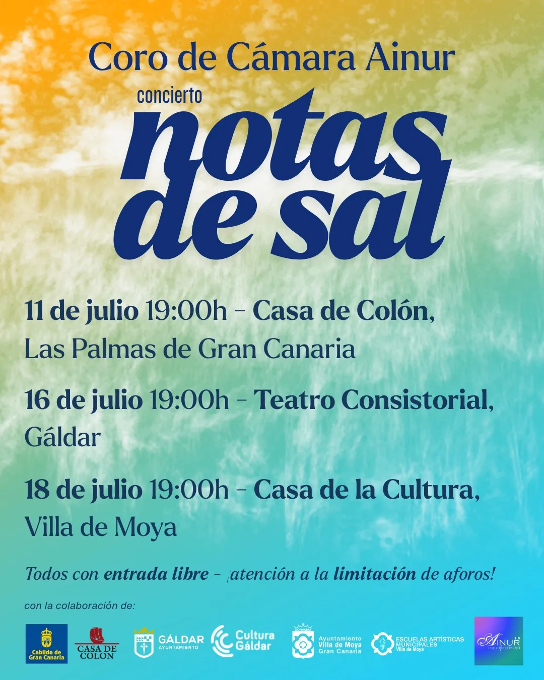 Concierto Notas de sal en Gáldar - Eventos Gran Canaria