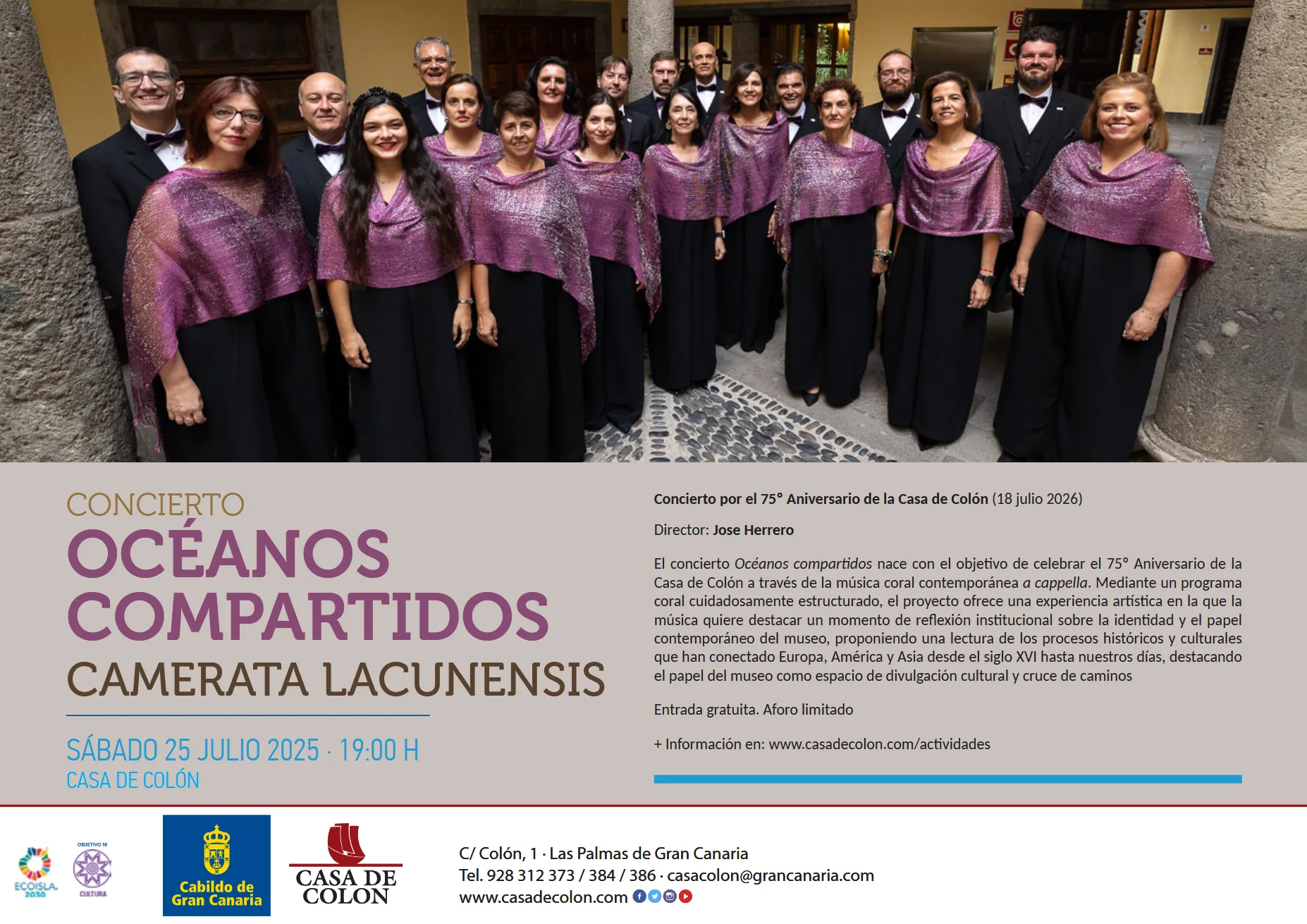 Concierto - Océanos compartidos. Camerata Lacunensis