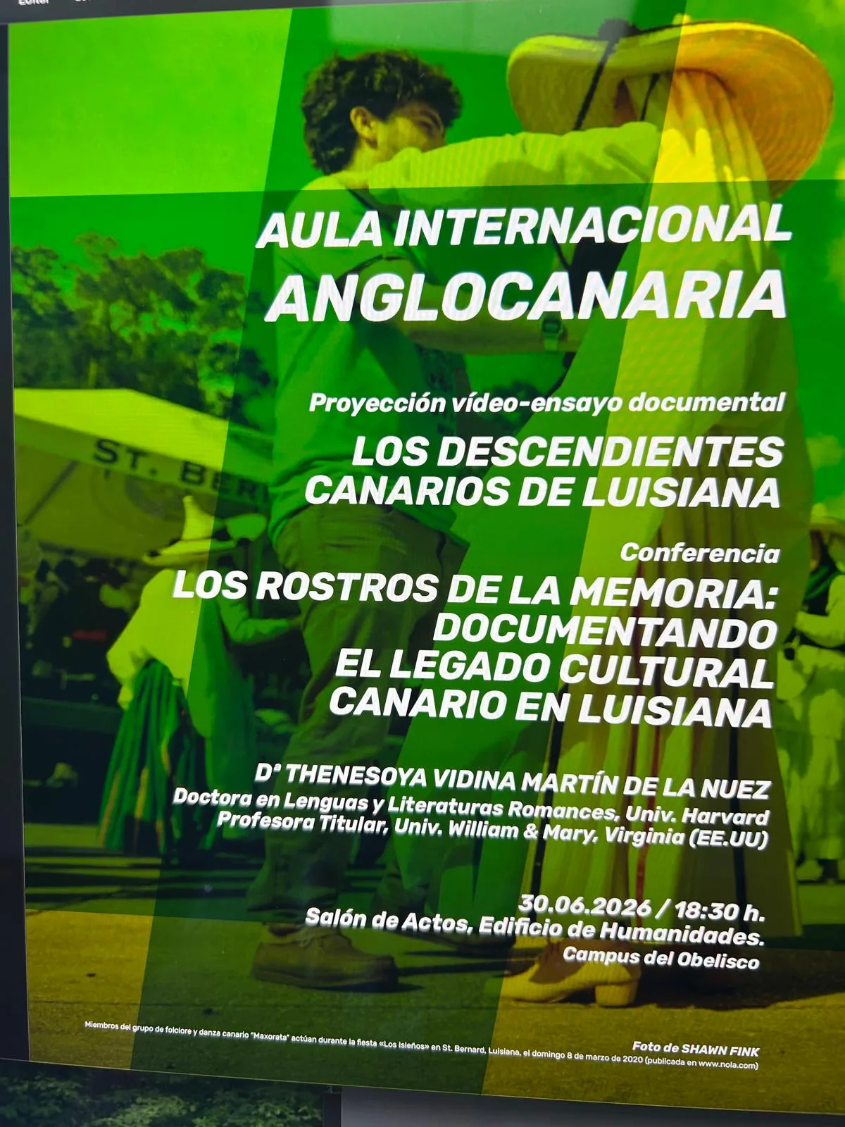 Documental y Charla – «Aula Internacional Anglocanaria»