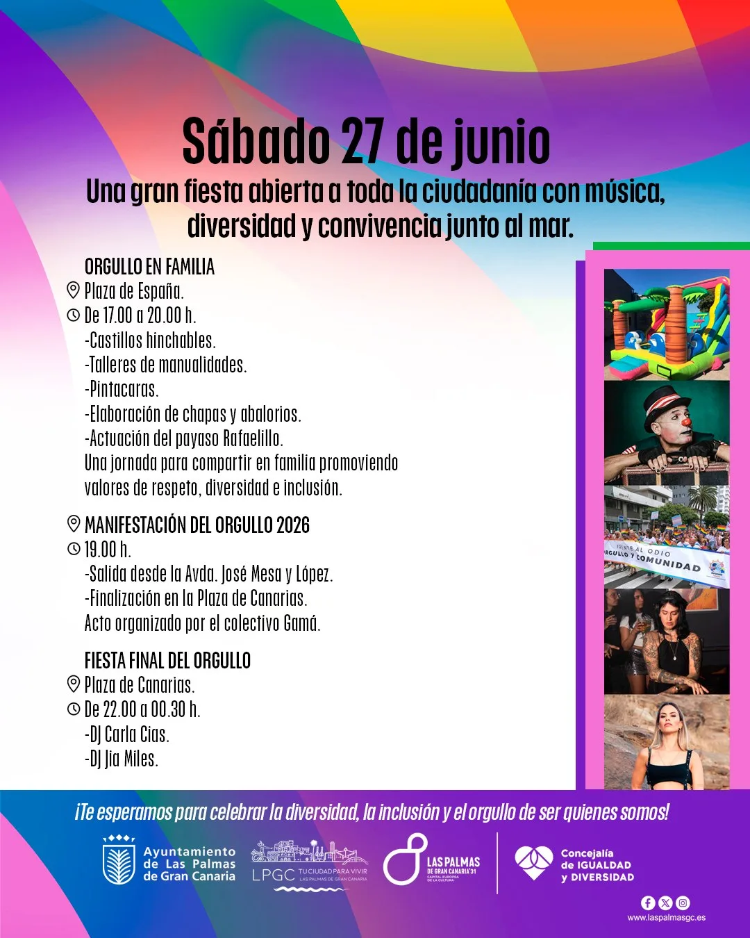Orgullo en Familia en Plaza de España - Eventos Gran Canaria