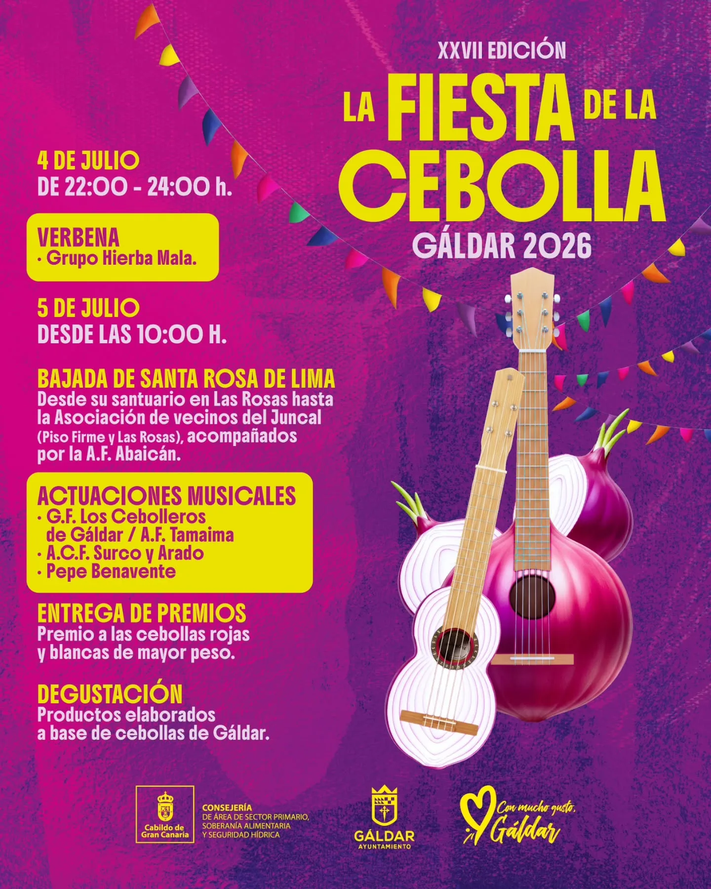 XXVII Fiesta de la Cebolla 2026 en Gáldar