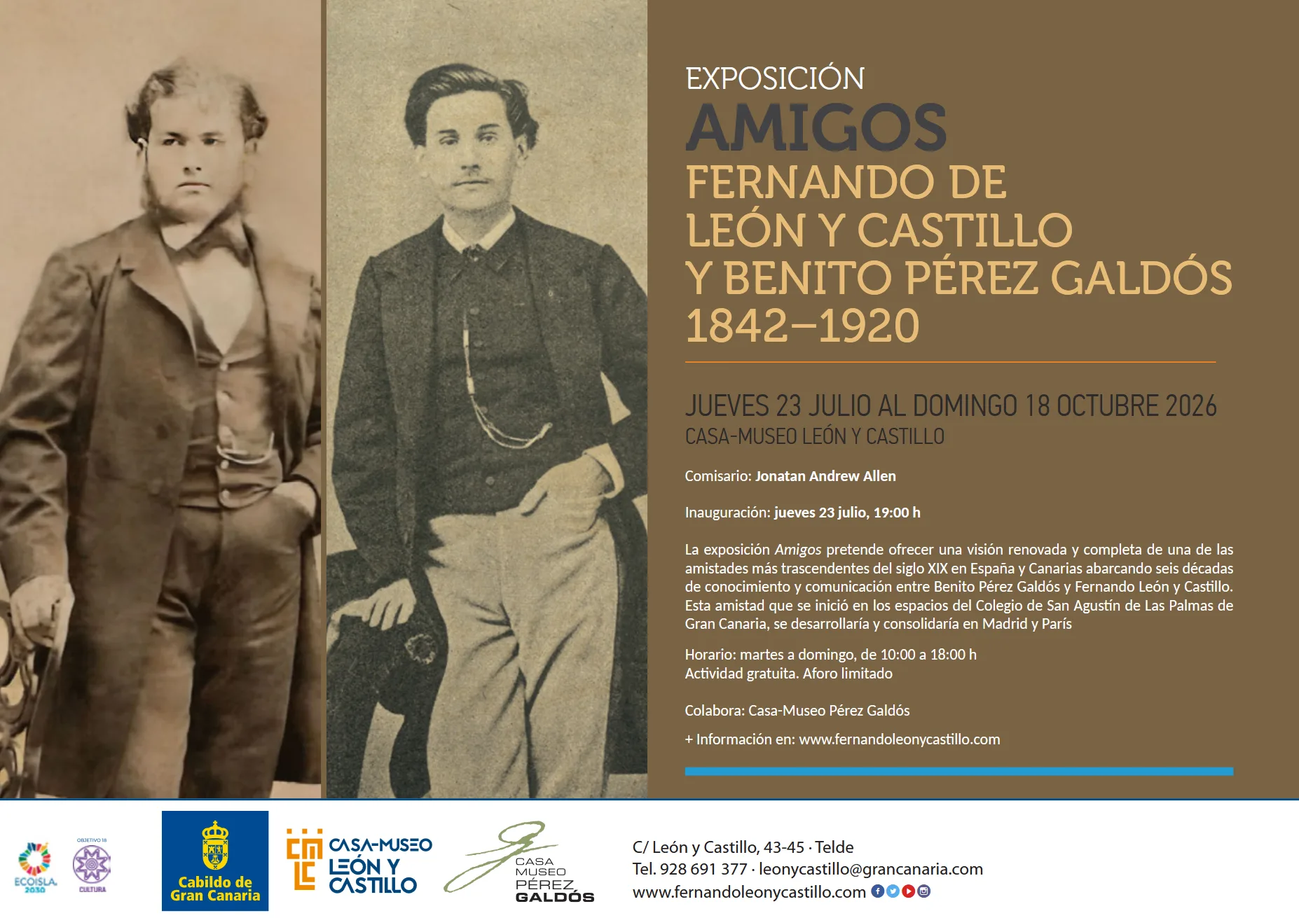 Inauguración - Exposición "Amigos: FLeón y Castillo y Pérez Galdós