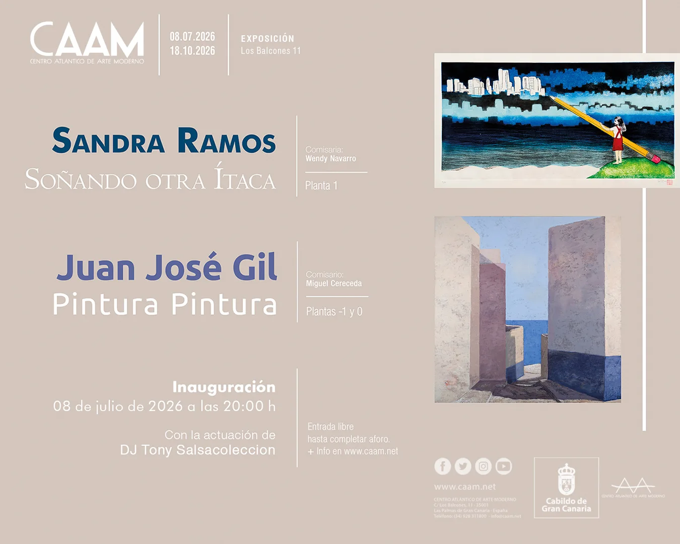 Inauguración - Exposiciones «Pintura Pintura y Soñando otra Ítaca»