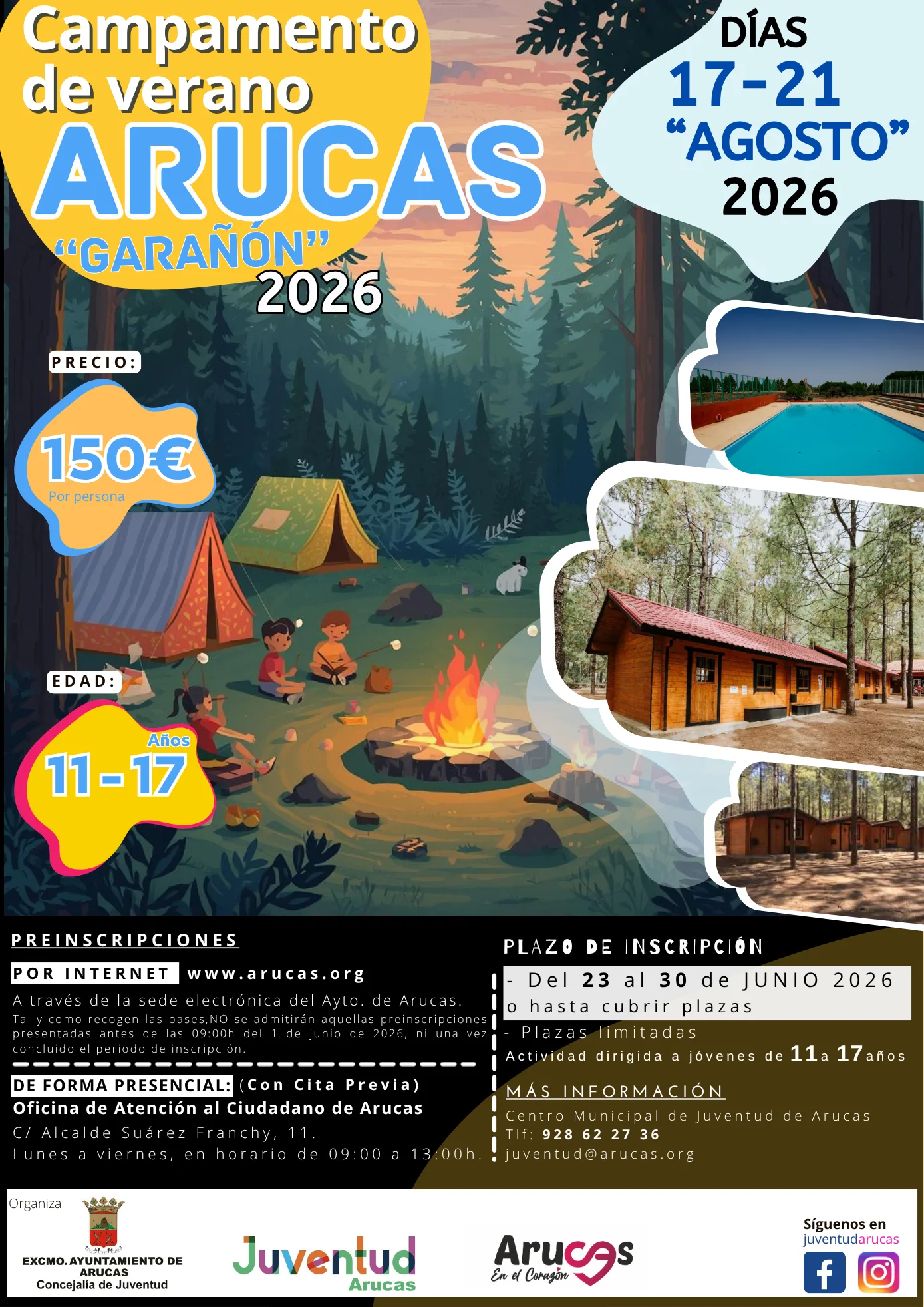 Jóvenes - «Campamento de verano, Arucas - Garañón 2026»