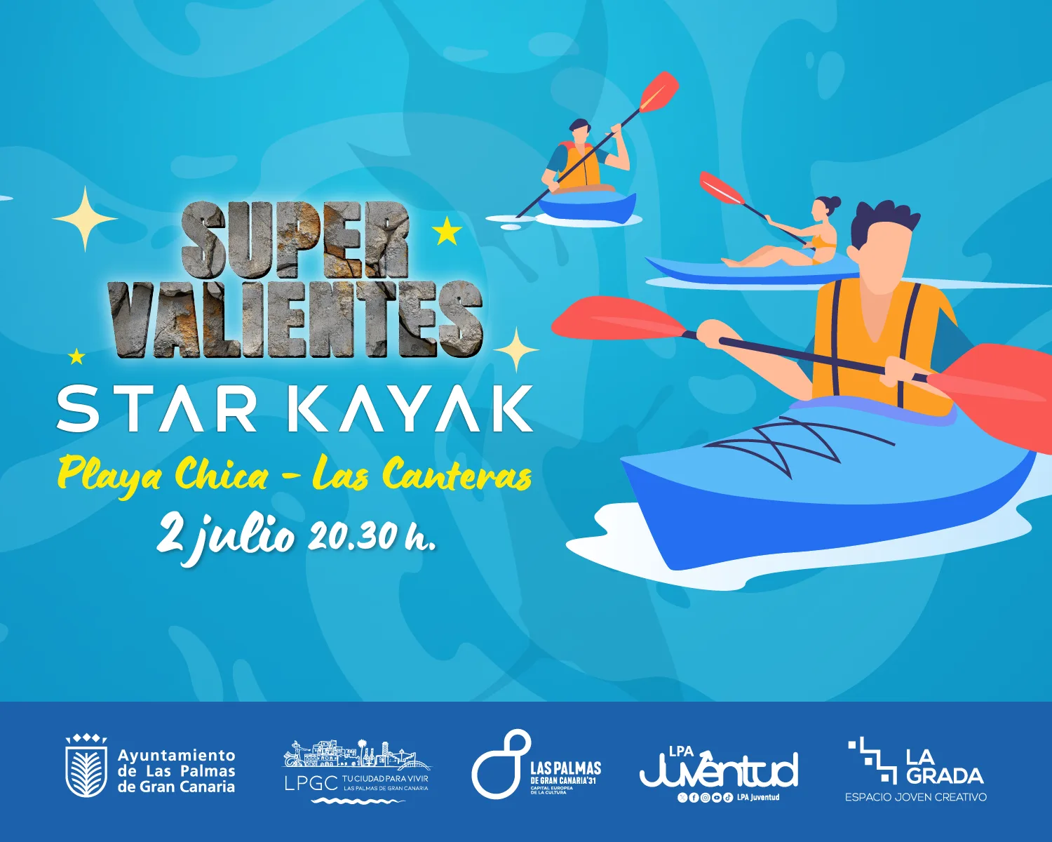 STAR KAYAK SUPERVALIENTES en Playa Chica - Eventos Gran Canaria