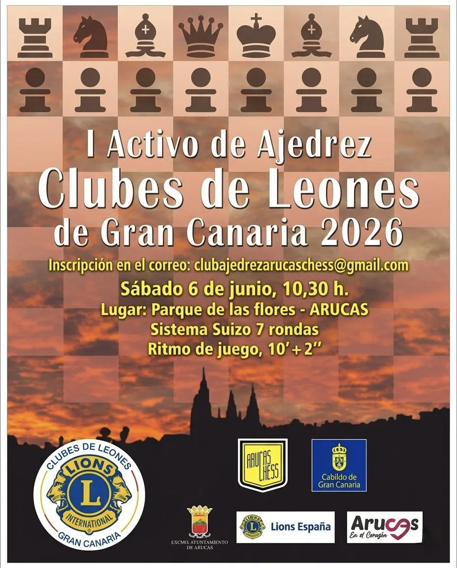 Juegos – «I Activo de Ajedrez Clubes de Leones de Gran Canaria 2026»