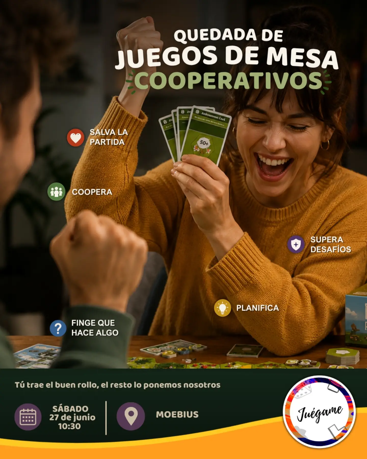 Quedada de juegos de mesa cooperativos en Moebius