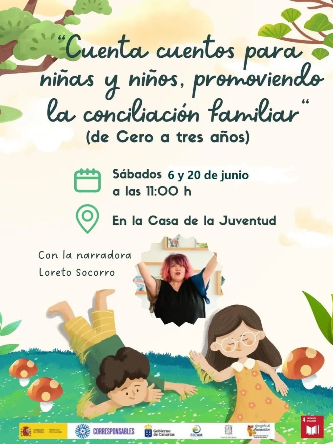 Narración – «Cuentacuentos para niñas y niños: conciliación familiar»