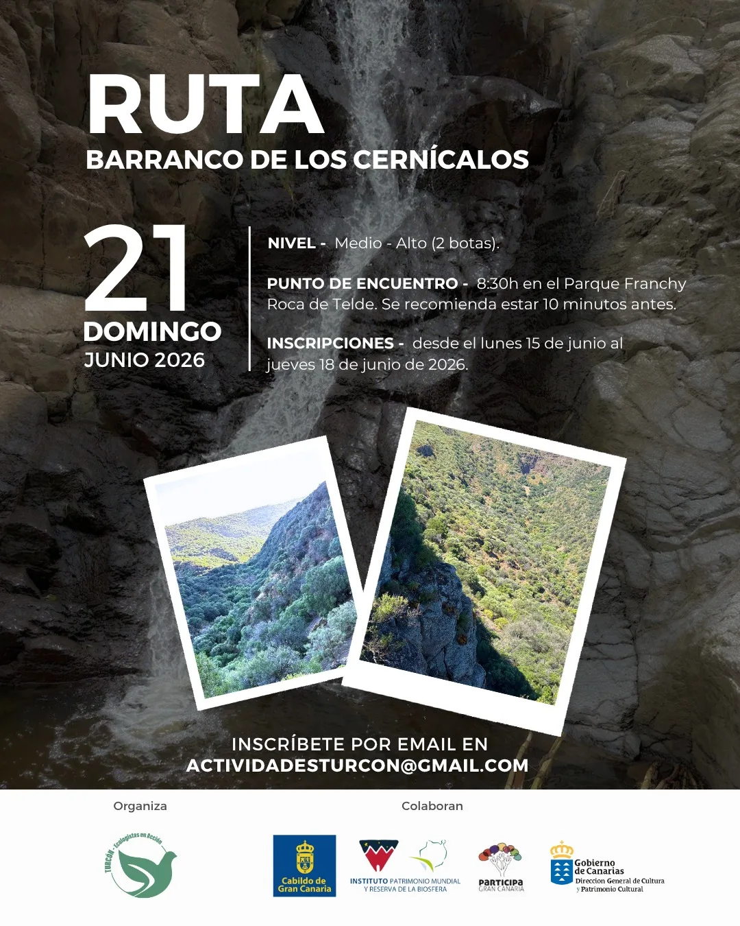 Senderismo Barranco de los Cernícalos en Telde