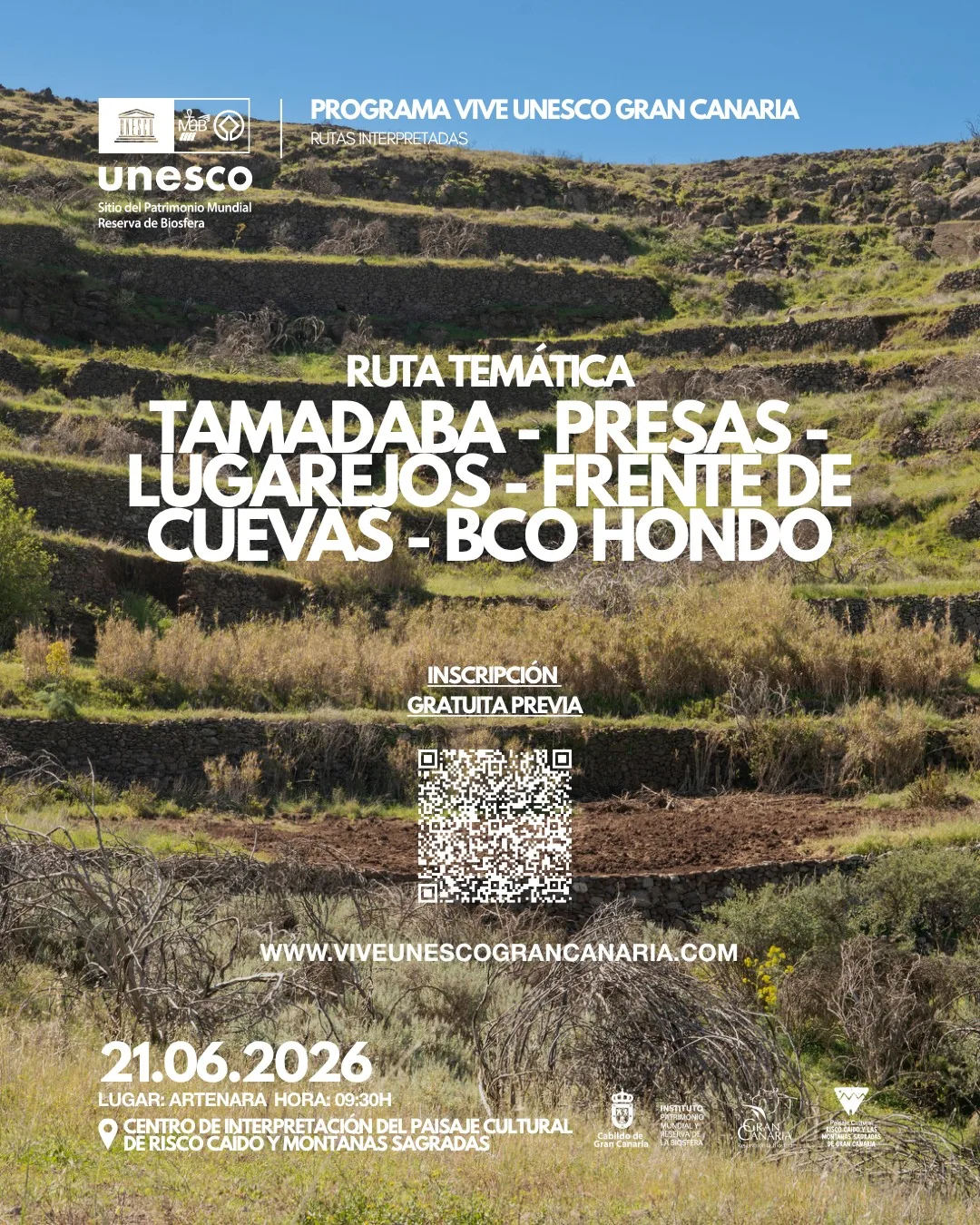 Ruta senderista Vive UNESCO en Artenara - Eventos Gran Canaria