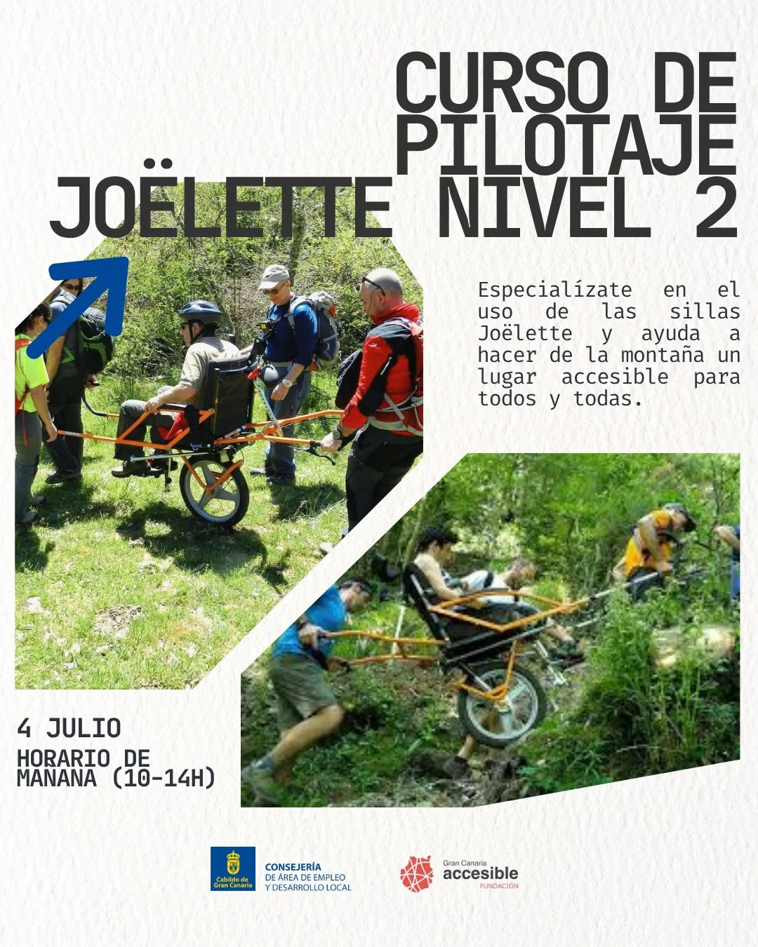 Curso de Pilotaje de Joëlette - Nivel 2 - Eventos Gran Canaria