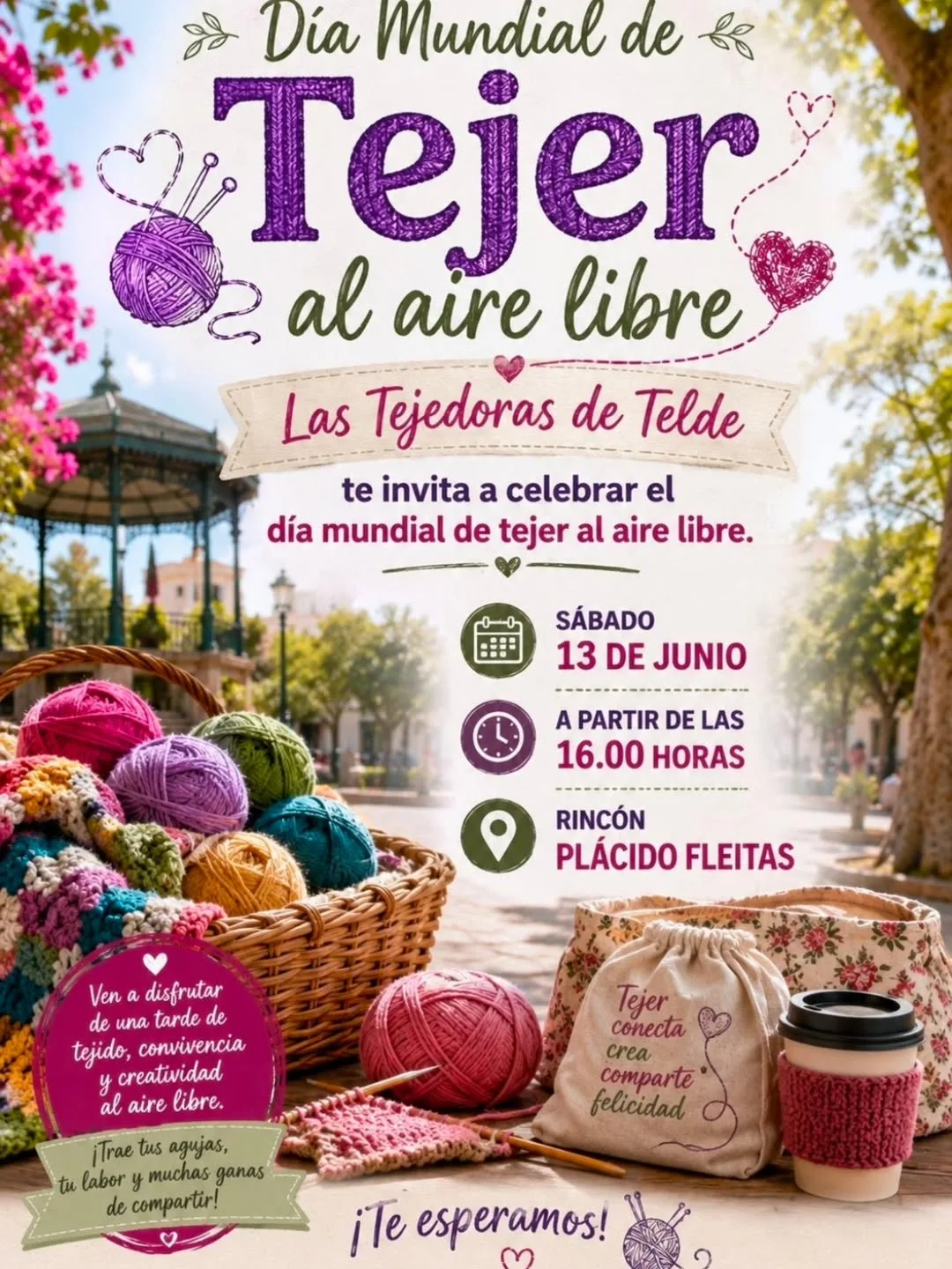 Día Mundial de Tejer al Aire Libre en Telde