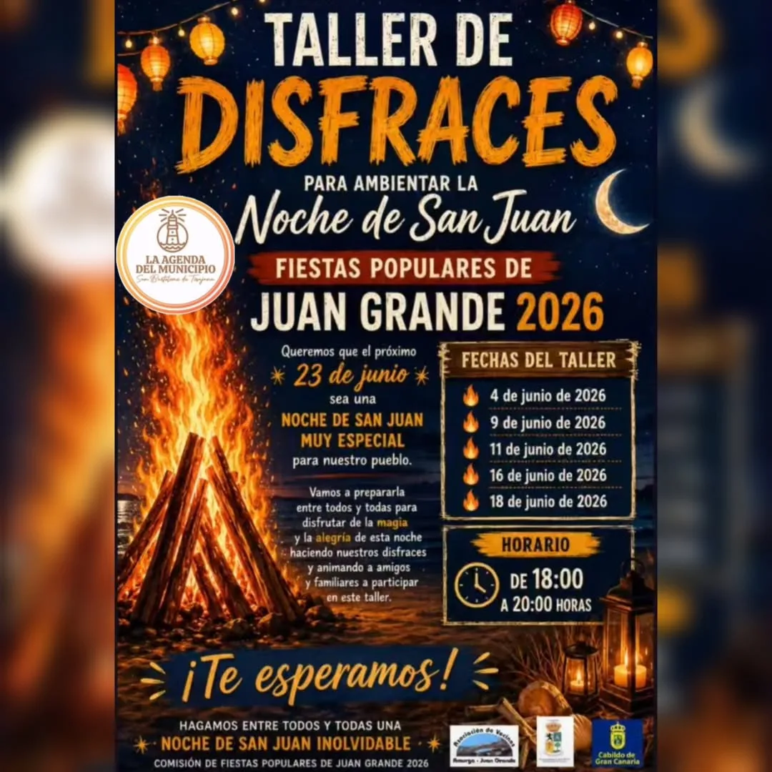 Taller de disfraces de San Juan en Juan Grande