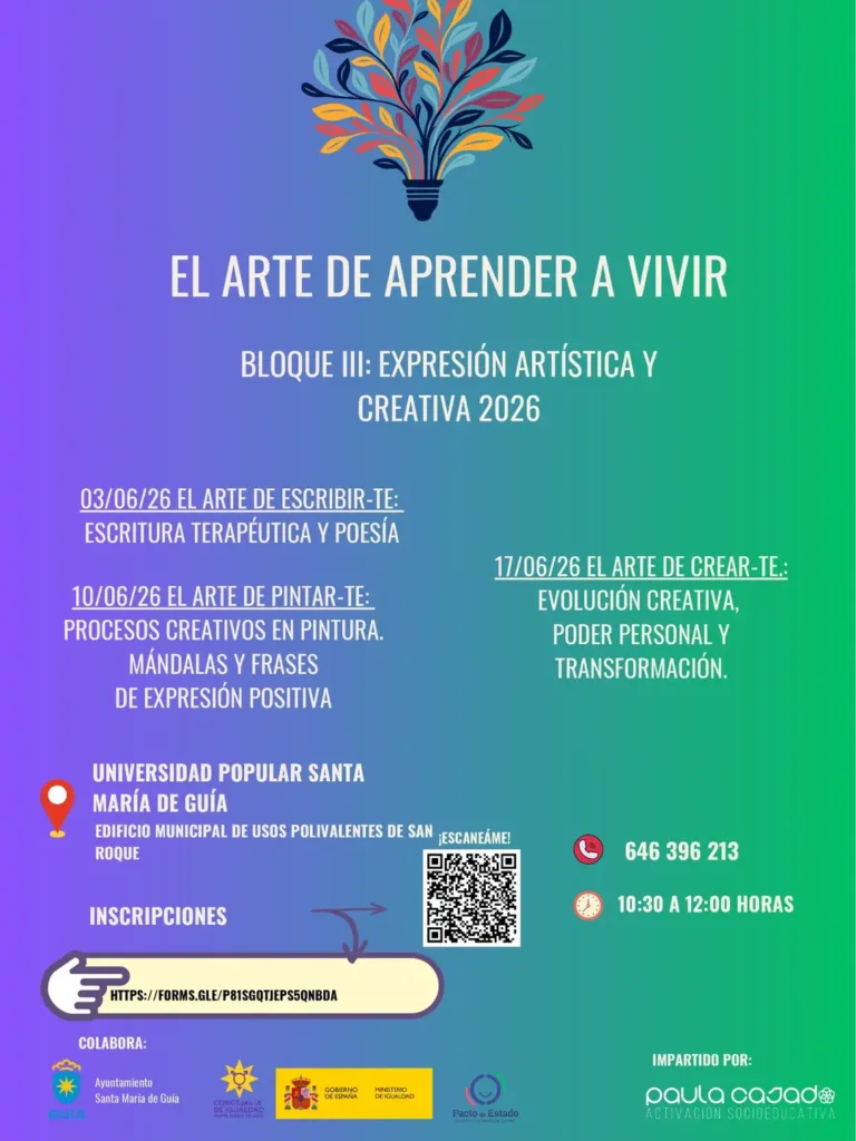 Taller El arte de crear-TE en Guía - Eventos Gran Canaria